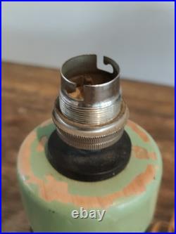 Pied De Lampe Art Déco/Moderniste Bois Laqué Et Chrome 1930's