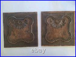 Plaque ancienne Art Déco bois sculpté decorative wooden plate