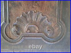 Plaque ancienne Art Déco bois sculpté decorative wooden plate