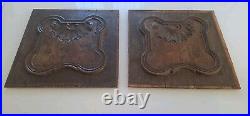Plaque ancienne Art Déco bois sculpté decorative wooden plate
