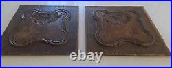 Plaque ancienne Art Déco bois sculpté decorative wooden plate