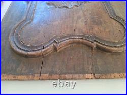 Plaque ancienne Art Déco bois sculpté decorative wooden plate
