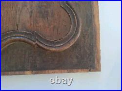 Plaque ancienne Art Déco bois sculpté decorative wooden plate
