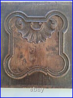 Plaque ancienne Art Déco bois sculpté decorative wooden plate