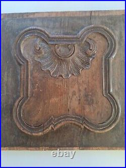 Plaque ancienne Art Déco bois sculpté decorative wooden plate