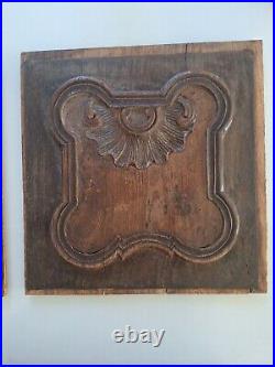 Plaque ancienne Art Déco bois sculpté decorative wooden plate