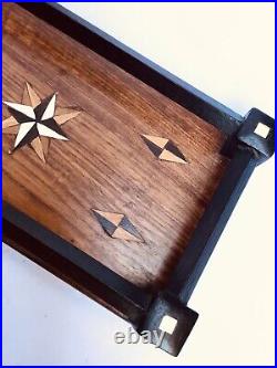 Plateau/Marine/Marqueterie/art-déco/Rose Des Vents/Etoile/voilier /mer/Bretagne