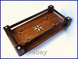 Plateau/Marine/Marqueterie/art-déco/Rose Des Vents/Etoile/voilier /mer/Bretagne