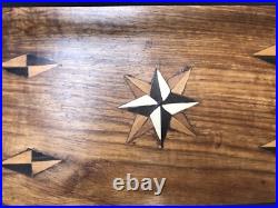 Plateau/Marine/Marqueterie/art-déco/Rose Des Vents/Etoile/voilier /mer/Bretagne
