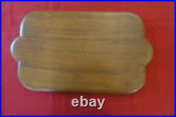 Plateau de service bois sculpté art deco sculpture roses victorian tray