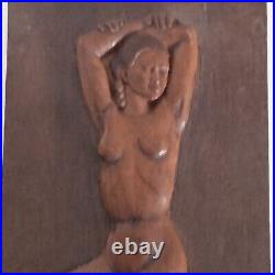 Raoul LAMOURDEDIEU (1877-1953). ART-DECO Sculpture sur Bois Nu féminin -Attribué