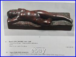Raoul LAMOURDEDIEU (1877-1953). ART-DECO Sculpture sur Bois Nu féminin -Attribué