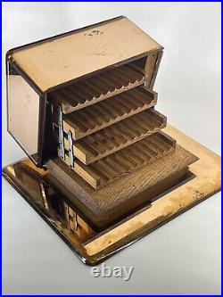 Rare Et Ancienne Boite À Cigarettes Miroir Or Rose Biseauté Sur Bois Art Déco Rare Et Ancienne Boite À Cigarettes Miroir Or Rose Biseauté Sur Bois Art Déco