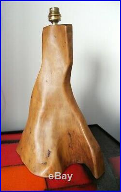 Richard LECOMPTE Lampe sculpture bois modernisme vintage art déco Style NOLL