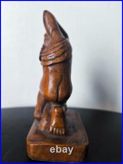 Sculpture bois signée R Degardin nue style grecque antique 1929 Art Déco