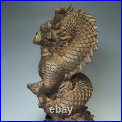 Sculpture de dragon chinois sculpté à la main en bois d'agar, statue d'art Sculpture de dragon chinois sculpté à la main en bois d'agar, statue d'art