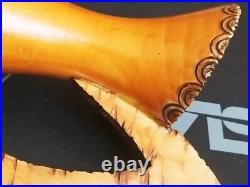 Sculpture peinture bois Wooden Koart deco romania vase pichet Rare Cf Photos