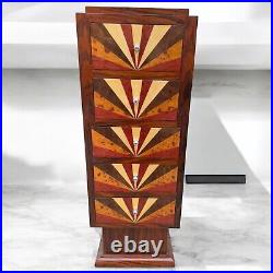Semainier Art Déco en Bois Massif Pièce Unique