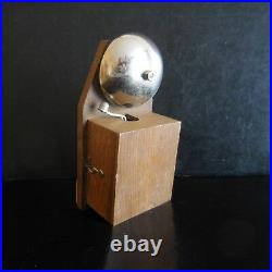 Sonnette électrique bois métal fait main Art Déco Design XX 1950 PN France N3207