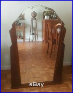 Superbe grand miroir biseauté Annee 30-40 Art Déco