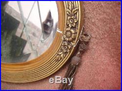 Superbe grand miroir ovale oblong de Style Art déco