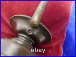 Superbe lampe à huile à la vipère Art Déco, bronze soclé gradins bois, H12cm, P500g