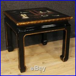Table basse meuble de salon style ancien chinoiserie bois laqué 900