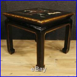 Table basse meuble de salon style ancien chinoiserie bois laqué 900