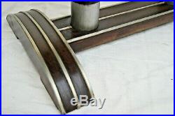 Table bistrot. Bois, aluminium, formica 101 x 60 x H 75 cm vintage 1950s