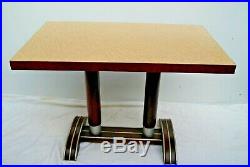 Table bistrot. Bois, aluminium, formica 101 x 60 x H 75 cm vintage 1950s