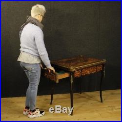 Table de jeu marqueté petite bois meuble salon bureau secrétaire style ancien