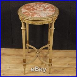 Table italienne salon meuble laqué doré bois style ancien Louis XVI