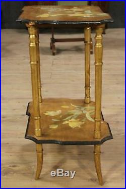 Table meuble chevet salon bois laqué peint style ancien 900