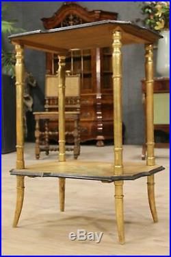 Table meuble chevet salon bois laqué peint style ancien 900