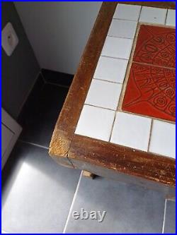 Tabouret Bois Massif Brutaliste Ou Porte Plantes Art Déco