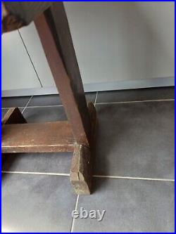 Tabouret Bois Massif Brutaliste Ou Porte Plantes Art Déco