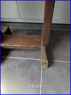 Tabouret Bois Massif Brutaliste Ou Porte Plantes Art Déco
