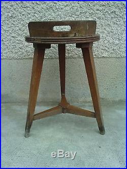 Tabouret bois design industriel art deco stool