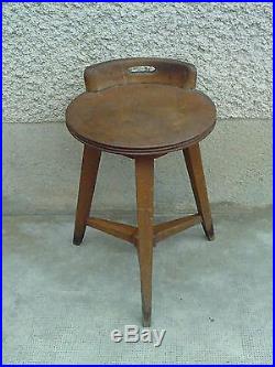 Tabouret bois design industriel art deco stool