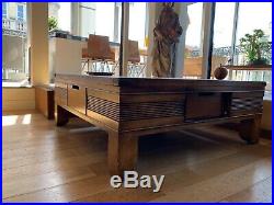 Tres belle table de salon en bois massif art déco