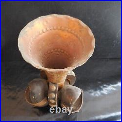 Vase cuivre sabot bois fait main art déco nouveau 1920 France N3864