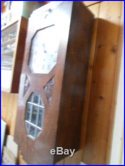 Vintage art deco wall clock uhr pendule horloge murale carillon JUNGHANS